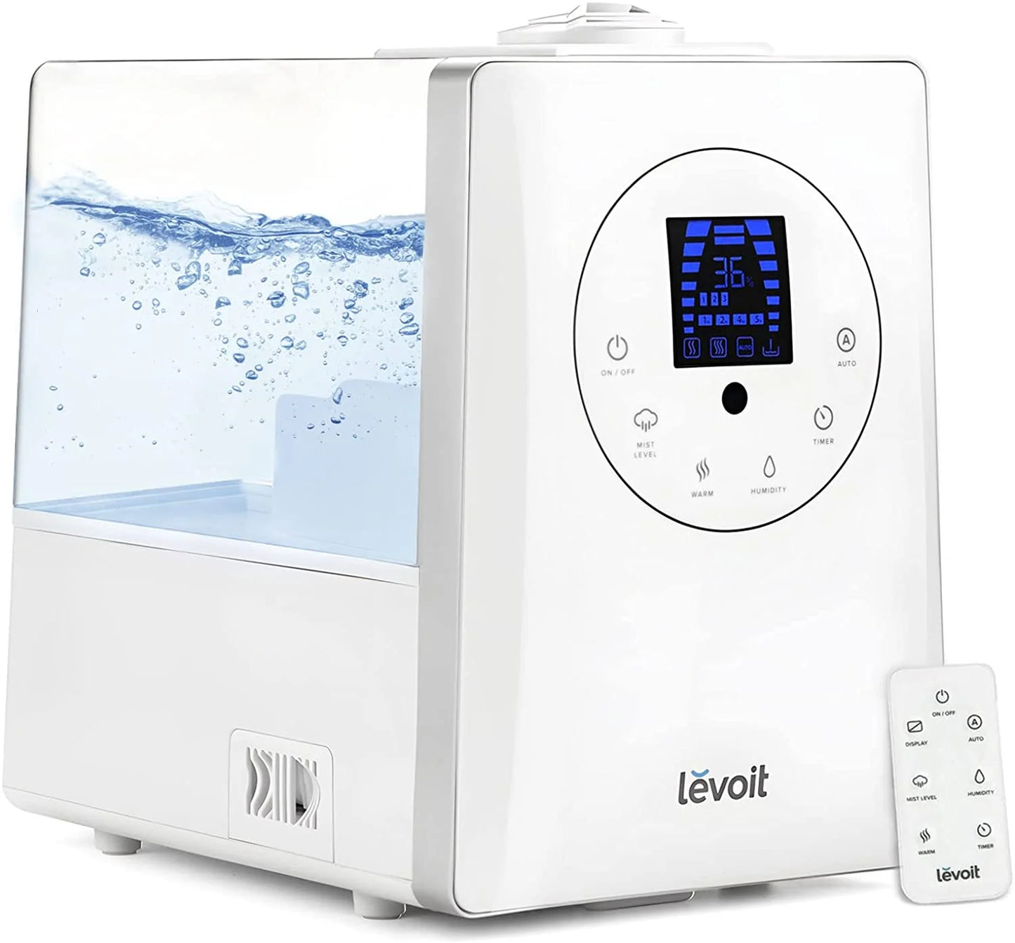 Humidifiers for Bedroom Large Room 6L Warm and Cool Mist for Families Plants with Built-in Humidity Sensor