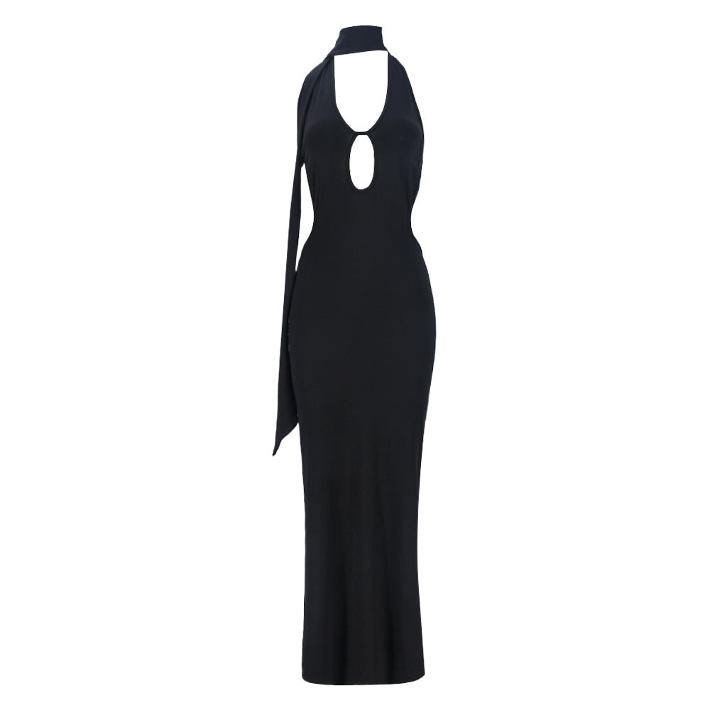 Women's Strapless Cutout Backless Maxi Dress