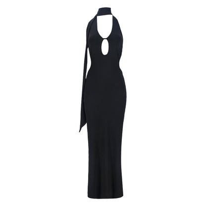 Women's Strapless Cutout Backless Maxi Dress