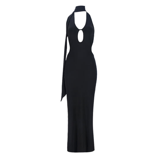 Women's Strapless Cutout Backless Maxi Dress