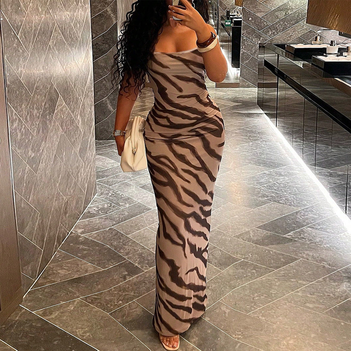 Women's Slim Spaghetti Strap Midi Dress
