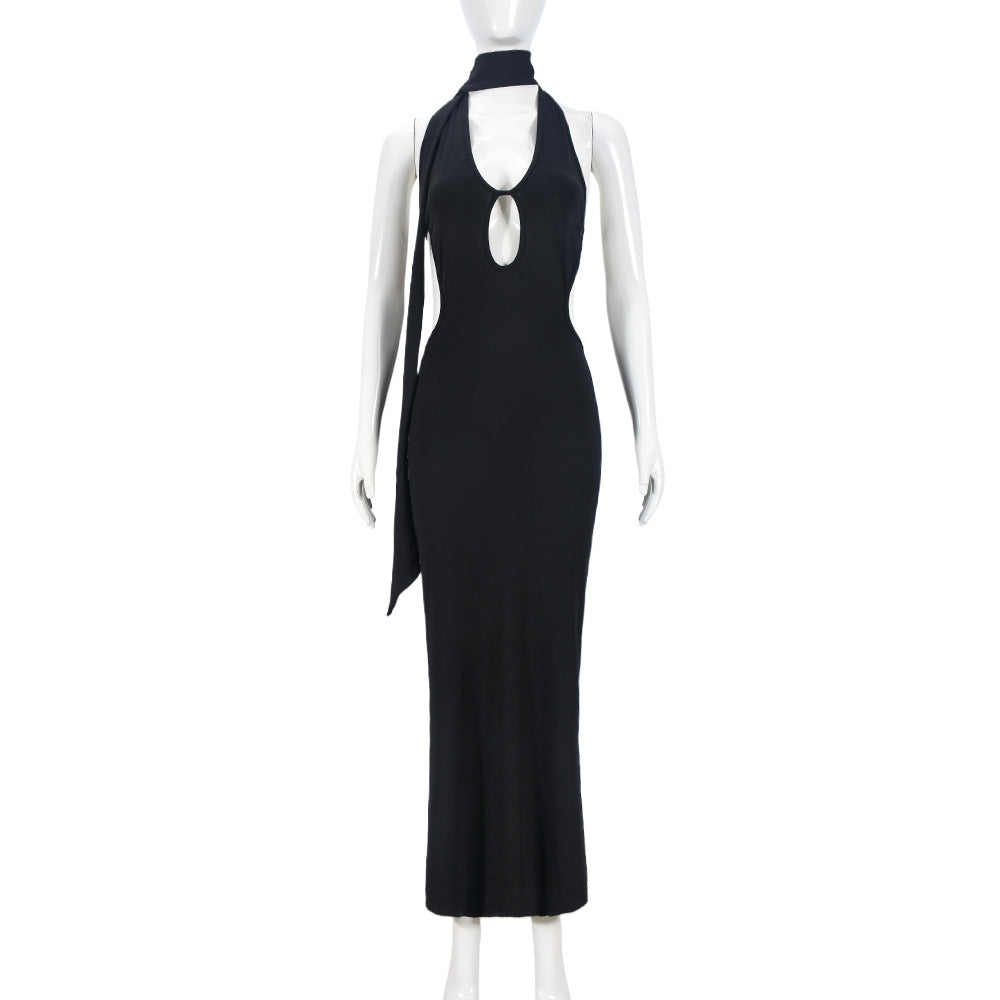 Women's Strapless Cutout Backless Maxi Dress