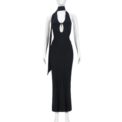 Women's Strapless Cutout Backless Maxi Dress