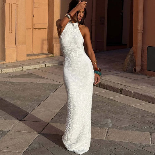 Women's Backless Halter Neck Bodycon Dress