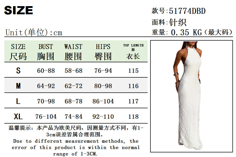 Women's Backless Halter Neck Bodycon Dress