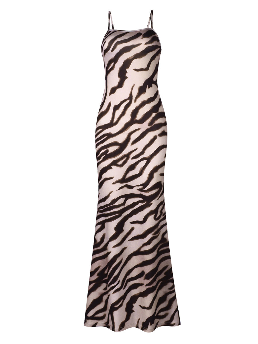Women's Slim Spaghetti Strap Midi Dress