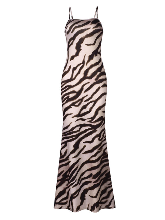 Women's Slim Spaghetti Strap Midi Dress